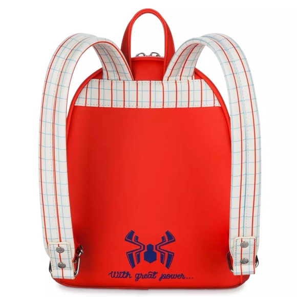 Loungefly Marvel Spider-Man Faux Fur Mini Backpack NWT - Picture 4 of 7